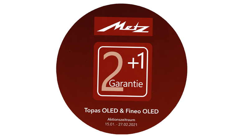 Metz OLED-TV mit 2+1 Garantie