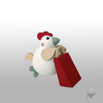 Küken Jil mit großer Einkaufstüte