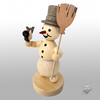 Wagner 17 Schneemann mit Besen und Vogel