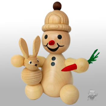 Wagner 441 Schneemann Junior sitzend mit Hase