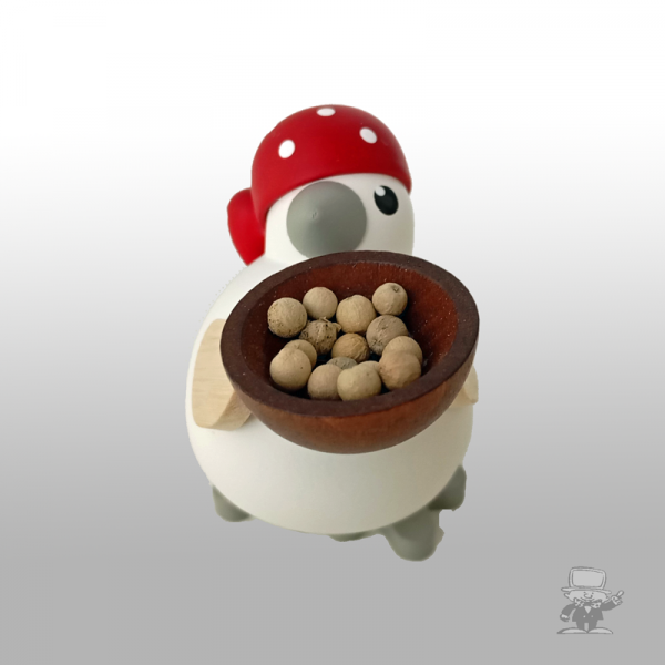 küken Rosine mit Futterschale